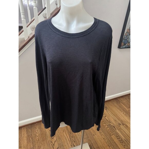 NWT Crown Jewel Long Sleeve Slub Crew Midnight Tee Shirt Size XL - Picture 1 of 3